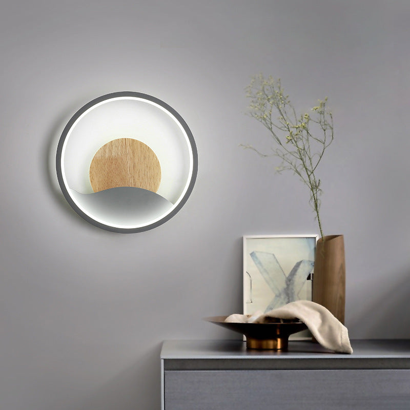 Applique murale design LED ronde avec anneau lumineux Globe - vue 4 sur 9