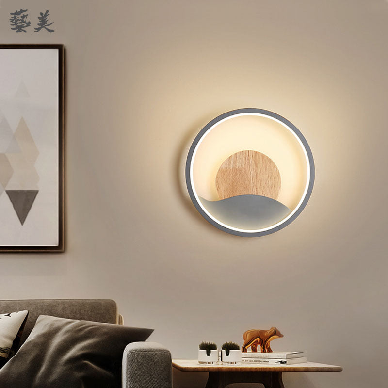 Applique murale design LED ronde avec anneau lumineux Globe - vue 3 sur 9