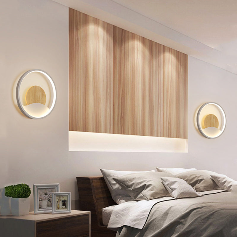 Applique murale design LED ronde avec anneau lumineux Globe - vue 5 sur 9