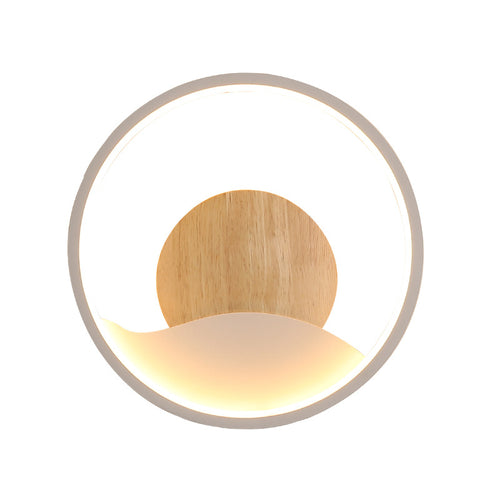 Applique murale design LED ronde avec anneau lumineux Globe - vue 7 sur 9