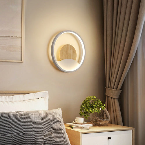 Applique murale design LED ronde avec anneau lumineux Globe - vue 3 sur 9