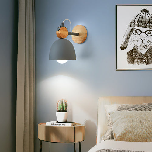Applique murale moderne avec support en bois nordic Lyra - vue 6 sur 9