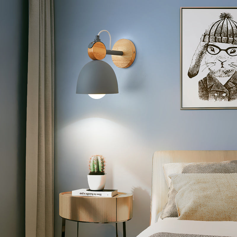 Applique murale moderne avec support en bois nordic Lyra - vue 5 sur 9