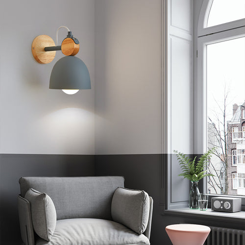 Applique murale moderne avec support en bois nordic Lyra - vue 3 sur 9