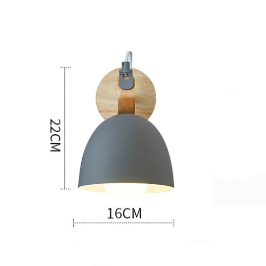 Applique murale moderne avec support en bois nordic Lyra - vue 9 sur 9