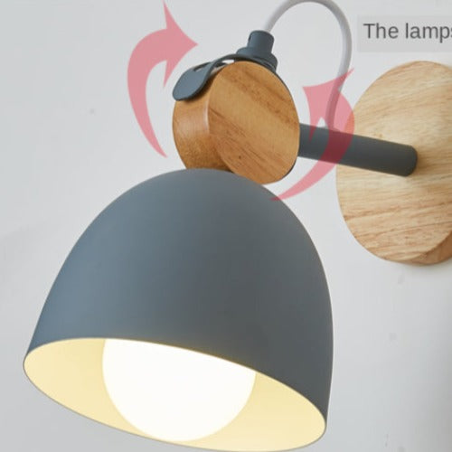 Applique murale moderne avec support en bois nordic Lyra - vue 8 sur 9