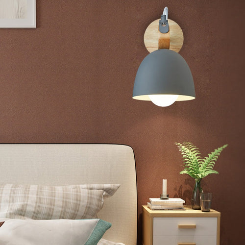 Applique murale moderne avec support en bois nordic Lyra - vue 4 sur 9