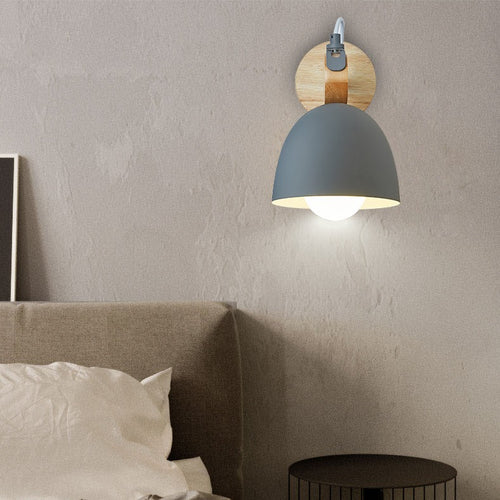 Applique murale moderne avec support en bois nordic Lyra - vue 5 sur 9