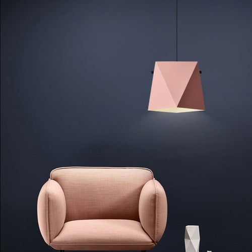 Suspension design LED avec abat-jour en métal coloré Alana - vue 6 sur 10