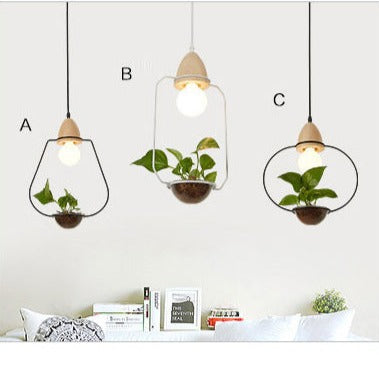 Suspension LED art déco avec des plantes Mira - vue 9 sur 10