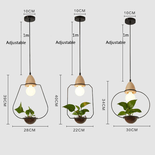 Suspension LED art déco avec des plantes Mira - vue 11 sur 10