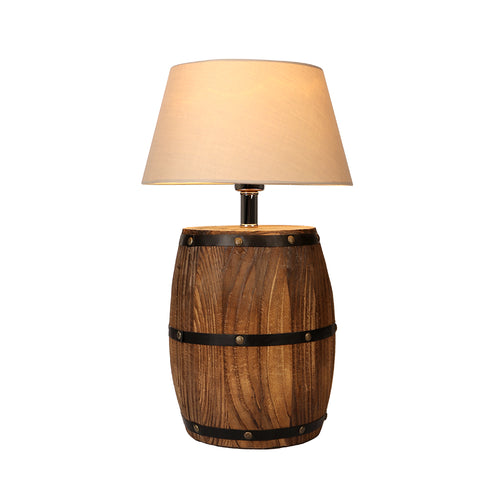 Lampe de chevet vintage en forme de tonneau Rope - vue 6 sur 6