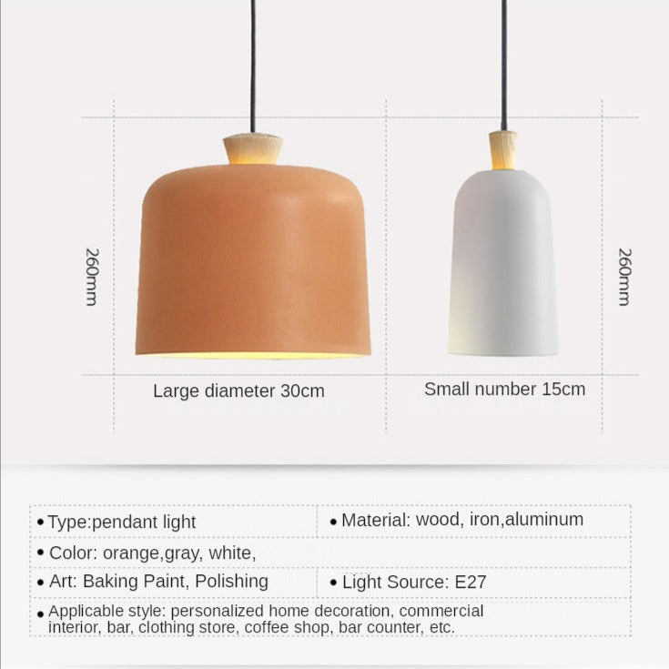 Suspension scandinave avec abat-jour en métal et bois Maloe - vue 10 sur 10
