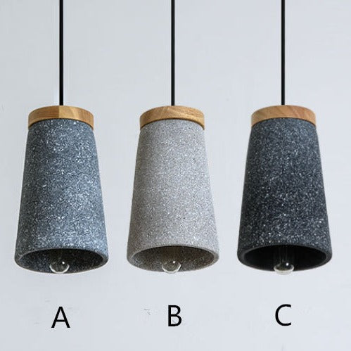 Suspension design LED avec abat-jour en ciment Marta - vue 5 sur 9