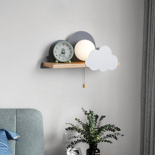 Applique murale moderne LED avec support en bois Lyzia - vue 3 sur 9