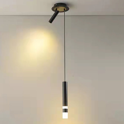 Suspension design LED tube lumineux doré ou noir Amias - vue 15 sur 16