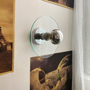 Applique murale vintage avec abat-jour en verre circulaire Silas
