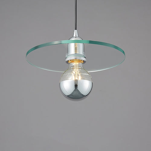 Suspension design avec abat-jour plat en verre Aiden - vue 6 sur 7