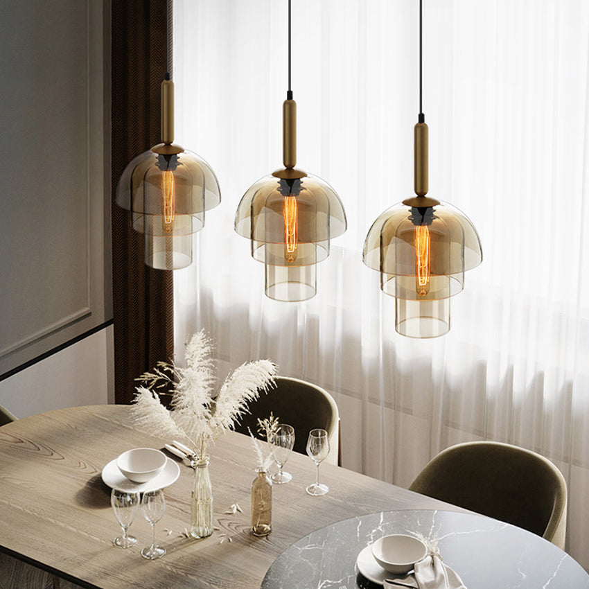 Suspension moderne avec plusieurs dômes en verre Rowan - vue 4 sur 9