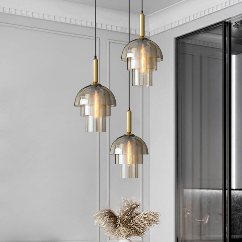 Suspension moderne avec plusieurs dômes en verre Rowan - vue 6 sur 9