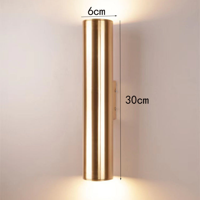 Applique murale design LED cylindrique en métal Zion - vue 9 sur 9