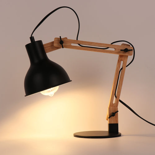 Lampe de bureau moderne en bois articulée Vaz - vue 6 sur 8