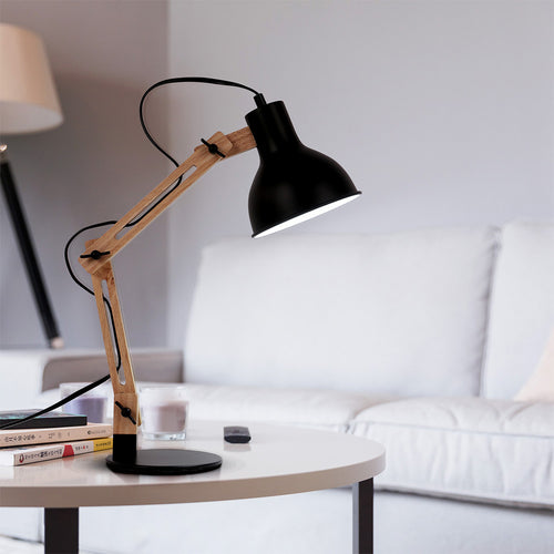 Lampe de bureau moderne en bois articulée Vaz - vue 3 sur 8