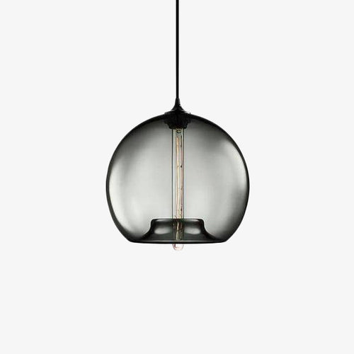 Suspension design à LED avec boule en verre de couleur - vue 11 sur 10