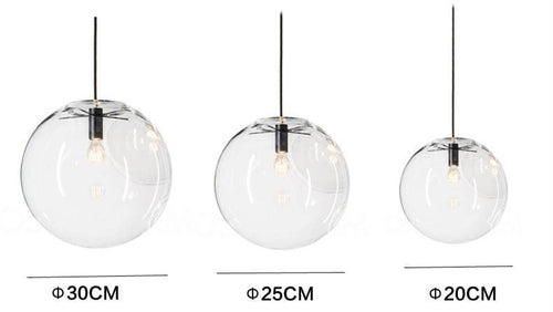Suspension en verre chromé Nordic Globe - vue 5 sur 5