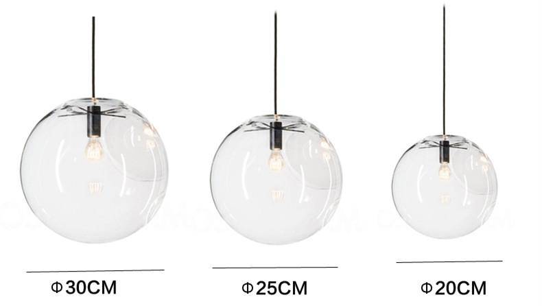 Suspension en verre chromé Nordic Globe - vue 5 sur 5