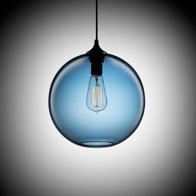 Suspension design en boule de verre (plusieurs couleurs) - vue 9 sur 9
