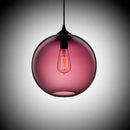 Suspension design en boule de verre (plusieurs couleurs)