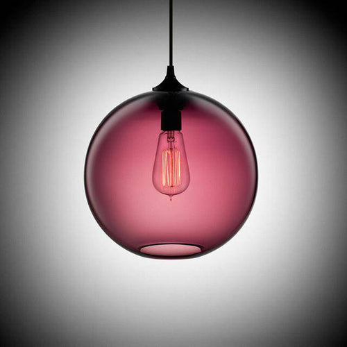 Suspension design en boule de verre (plusieurs couleurs) - vue 7 sur 9