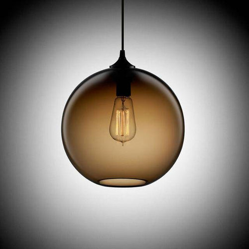Suspension design en boule de verre (plusieurs couleurs) - vue 8 sur 9