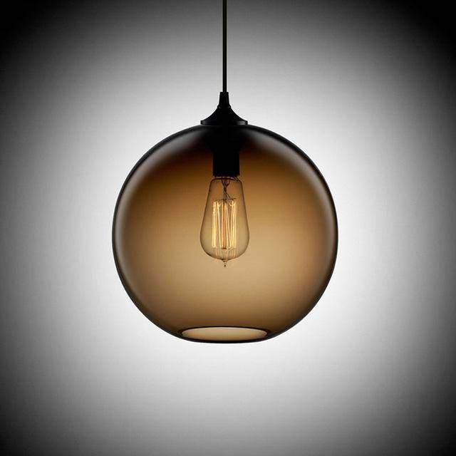 Suspension design en boule de verre (plusieurs couleurs) - vue 7 sur 9