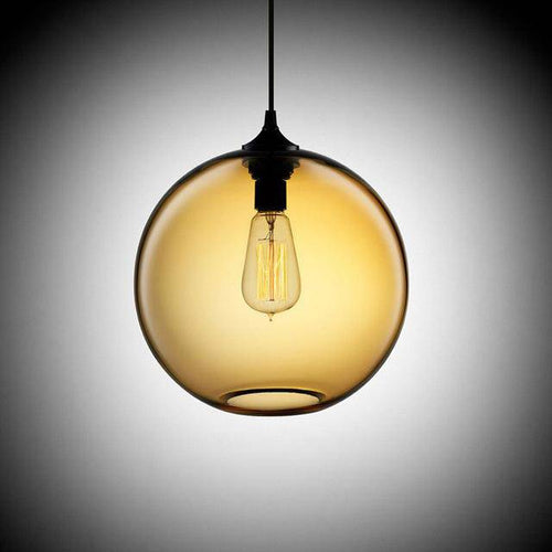 Suspension design en boule de verre (plusieurs couleurs) - vue 6 sur 9