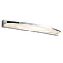 Applique murale LED pour miroir et salle de bain chromée et arrondie