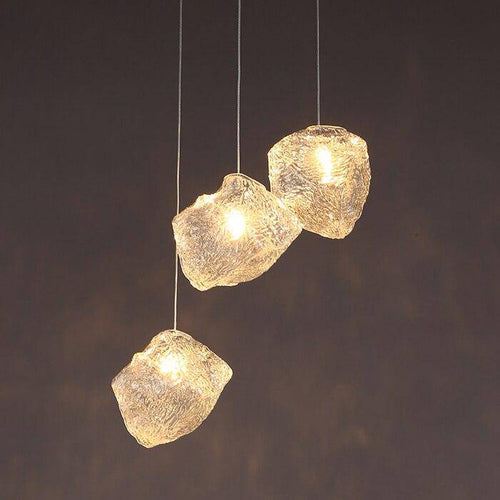 Suspension design LED en forme de pierre cristal Light - vue 6 sur 6