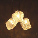 Suspension design LED en forme de pierre cristal Light