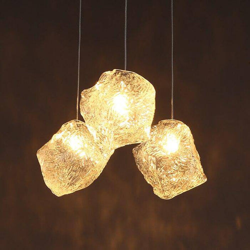 Suspension design LED en forme de pierre cristal Light - vue 4 sur 6
