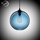 Suspension design en boule de verre (plusieurs couleurs)