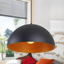 Suspension design LED avec abat-jour arrondi en métal style Island