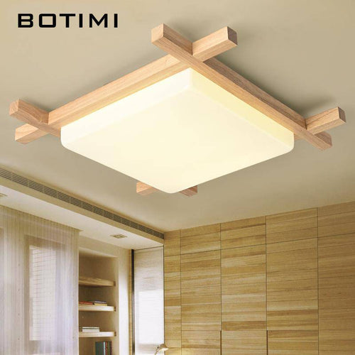 Plafonnier en bois à LED Botimi - vue 2 sur 5