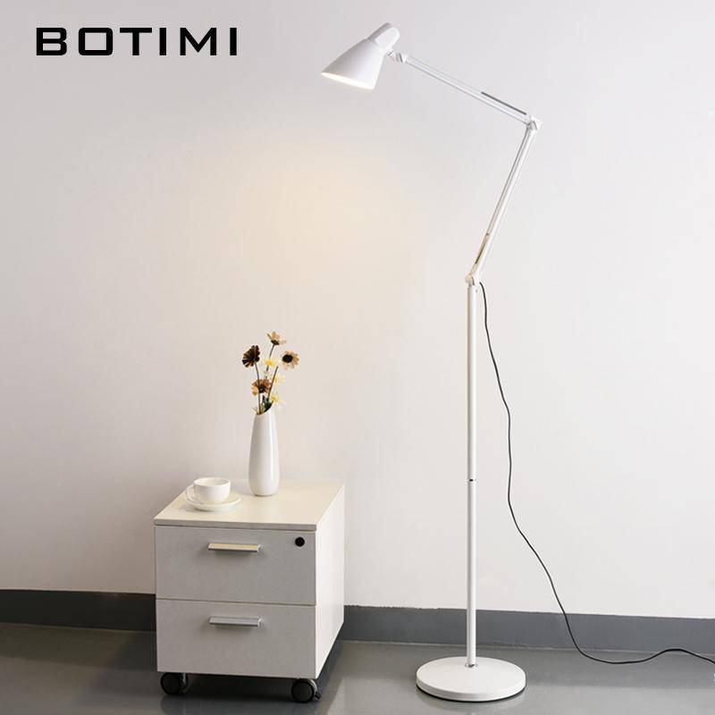Lampadaire sur pied dirigeable BOTIMI (noir ou blanc) - vue 2 sur 4