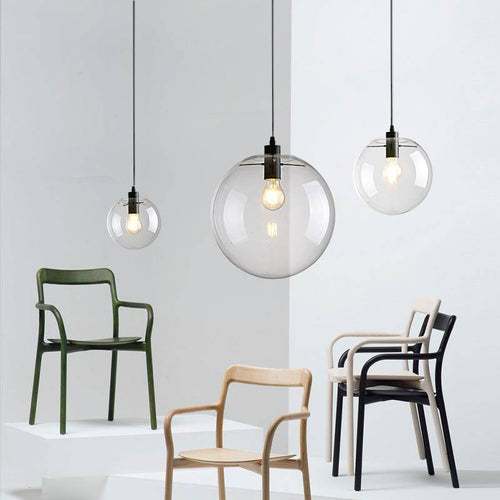 Suspension en verre chromé Nordic Globe - vue 2 sur 5