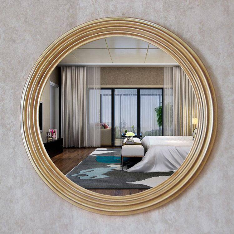 Grand miroir mural rond 68cm rétro American - vue 2 sur 4