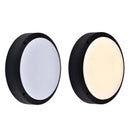 Plafonnier extérieur LED rond noir Flat (plusieurs tailles)