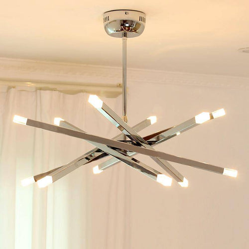 Lustre design à barres chromé Hanging - vue 3 sur 5