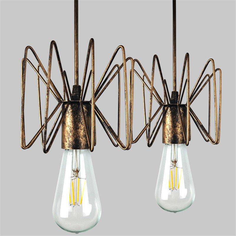 Suspension design dorée à LED ajustable Classic Retro - vue 2 sur 7