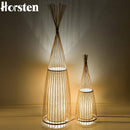 Lampadaire en bois bambou style japonais